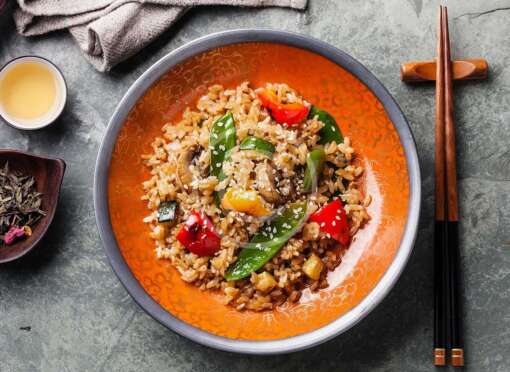 Rice with Vegetables and Mushrooms